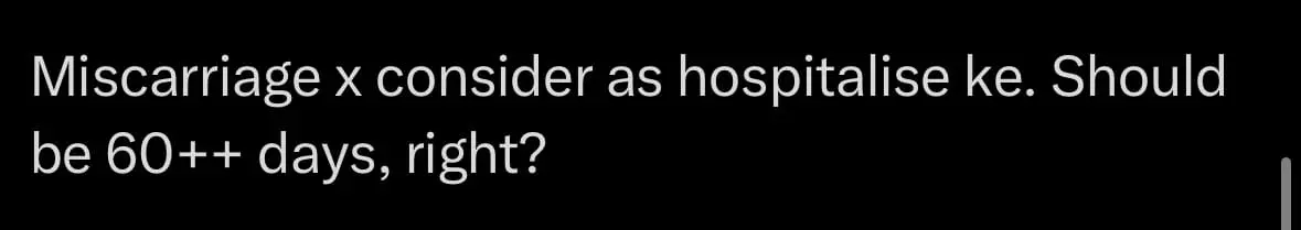 woman suffers miscarriage given 3 days leave instead of 7 - comment