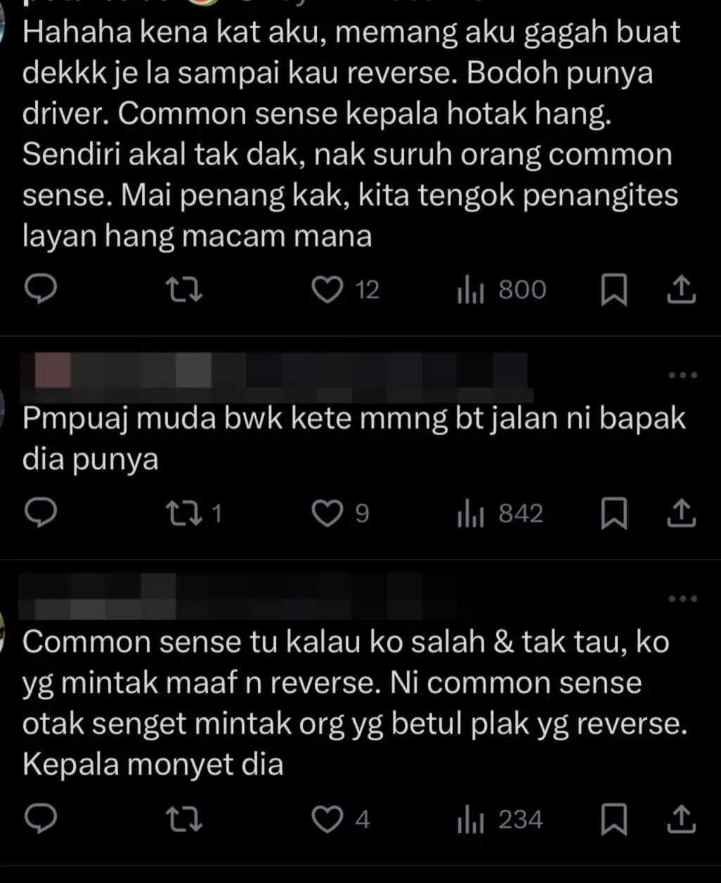 wrong way - common sense comment