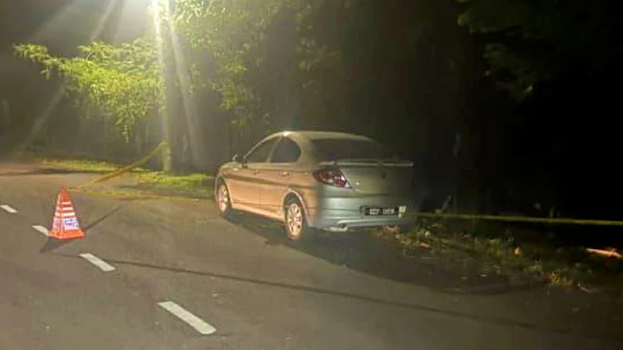 The car in which the victims were transported before they were robbed in Taman Melawati.