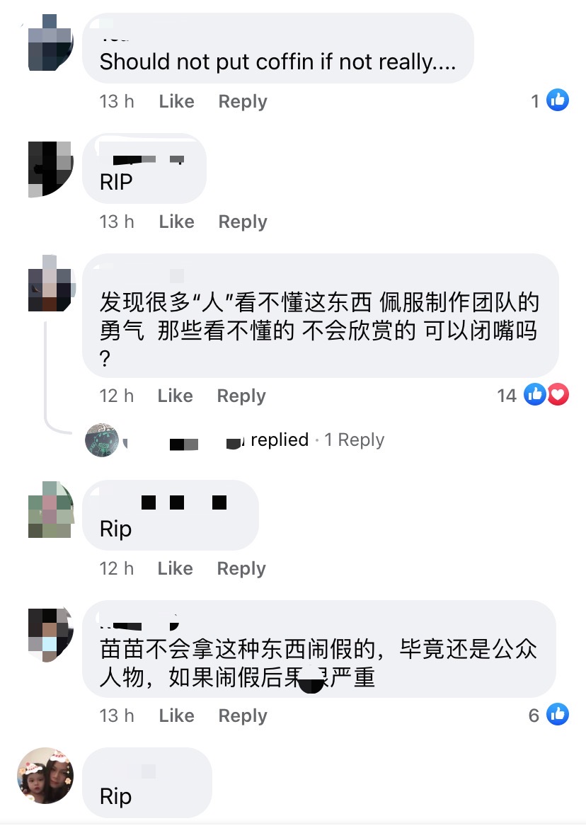 Malaysian actor lim ching miau shocks netizen with fake memorial event, some are furious