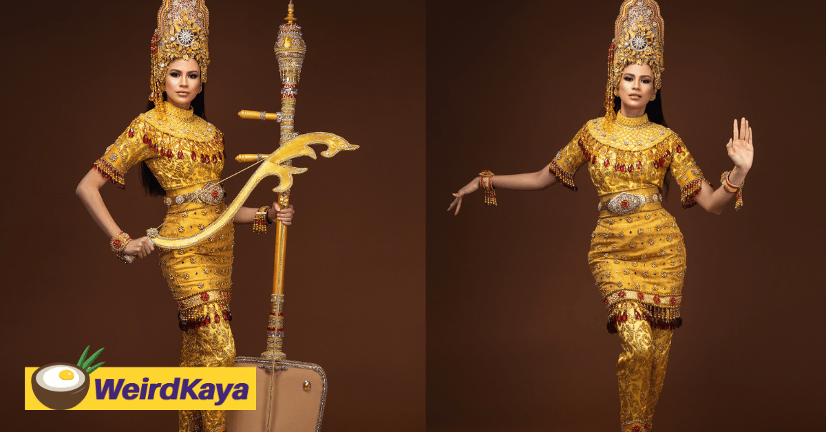 Miss grand malaysia unveils 'mak yong' inspired national costume | weirdkaya