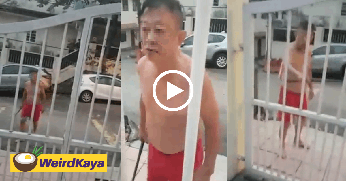 Man swears and hits neighbour's gate with metal rod over a parking spot | weirdkaya
