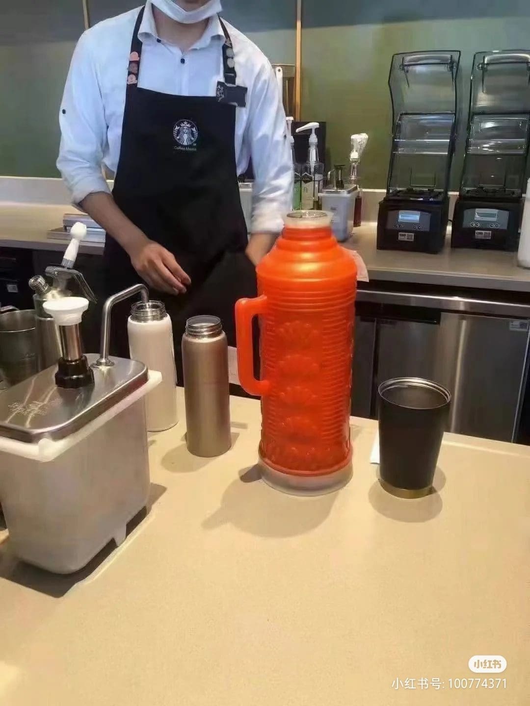 So...Starbucks China decided to give away free coffee. This was what happened