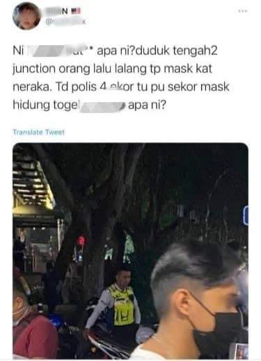 Traffic cop lodges report against netizen who accused him of not wearing a mask