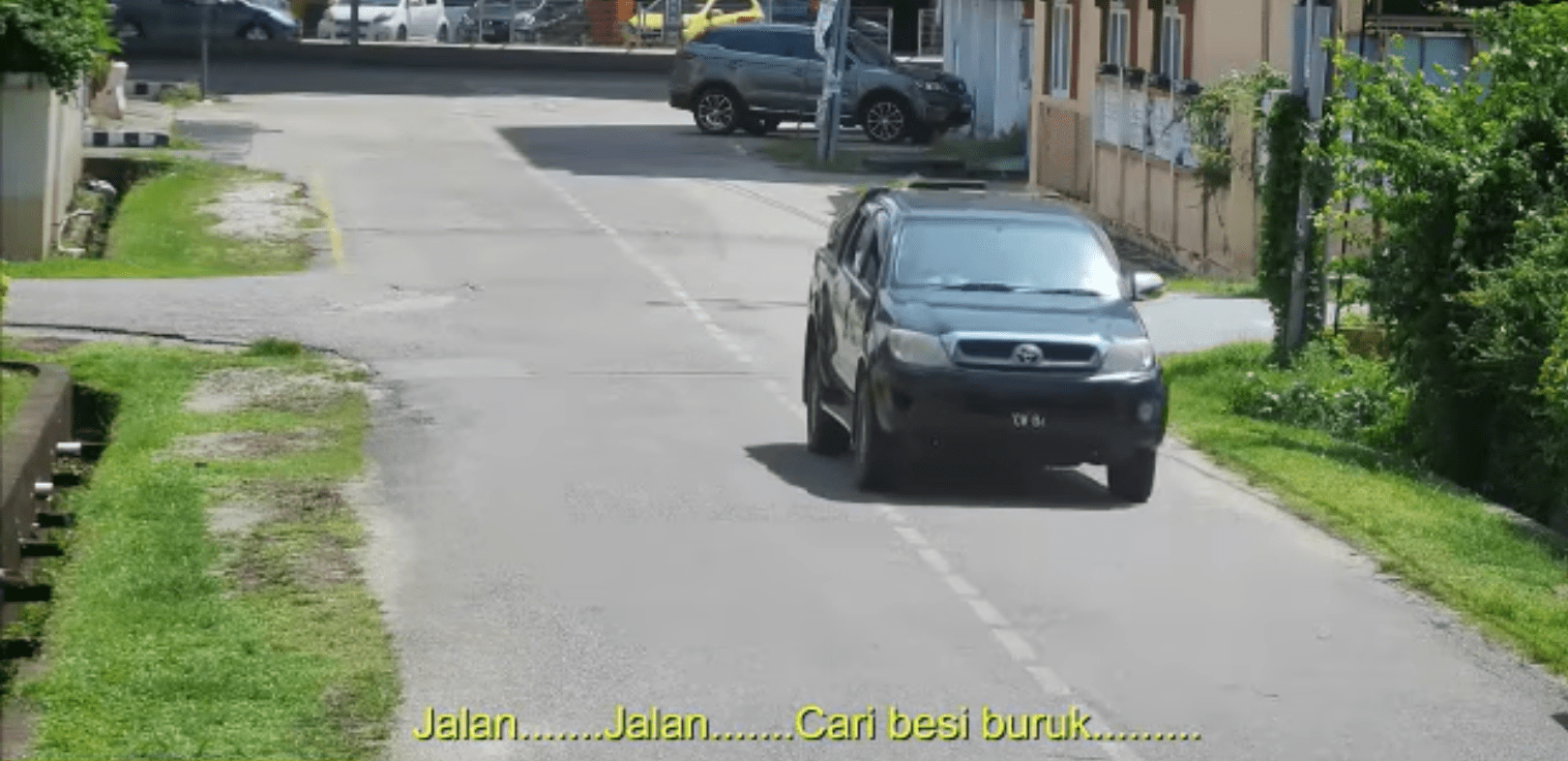 Not again! Driver caught on CCTV stealing manhole cover in crime-ridden area