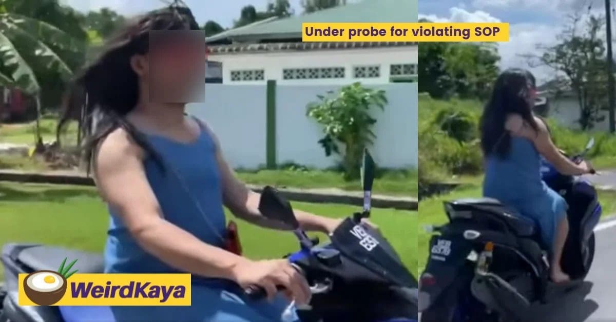 Man in sundress summoned by police for riding without a helmet on his motorcycle