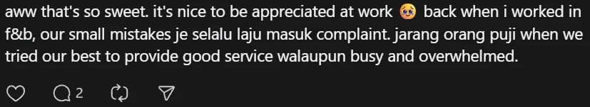 Comment on nice staff ( )