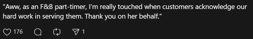 Comment on nice staff ( )