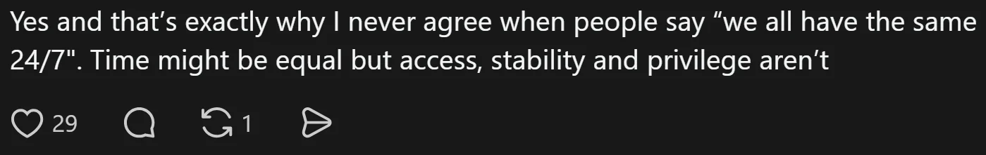 Comment on t also work very hard ( )