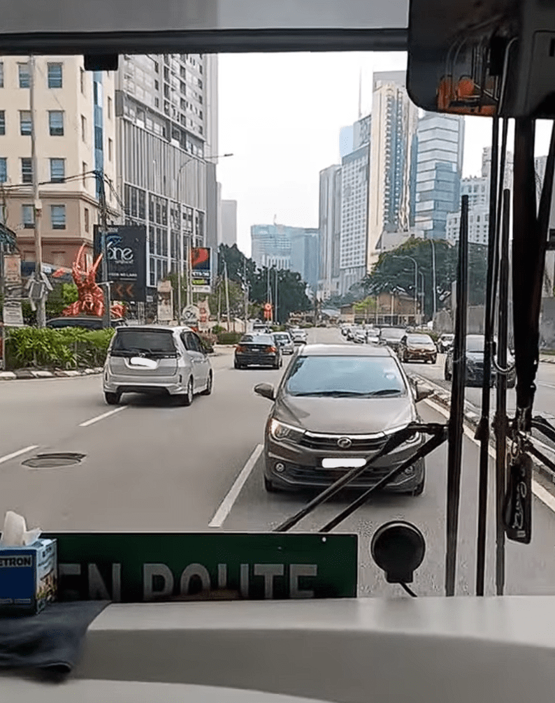 wk bus confront car that go against traffic ( )