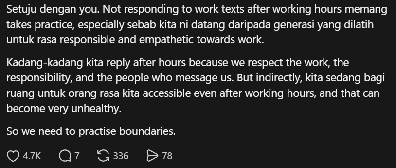 wk commment on ignoring message ( )