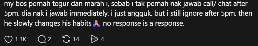 wk commment on ignoring message ( )