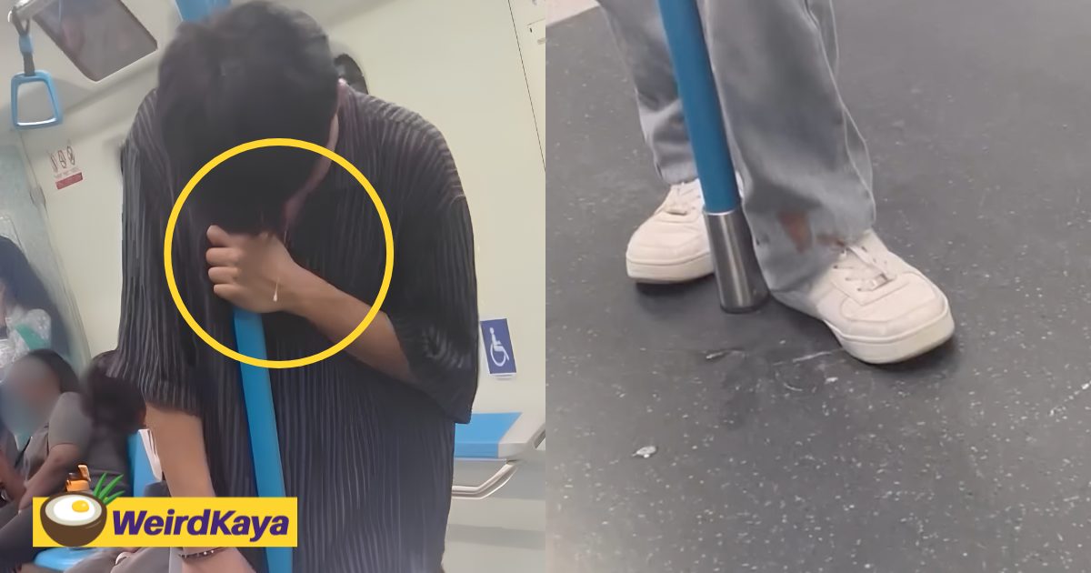 wk man spotted behaving like “zombie” on mrt, netizens suspect it was allegedly due to “piu piu vape”