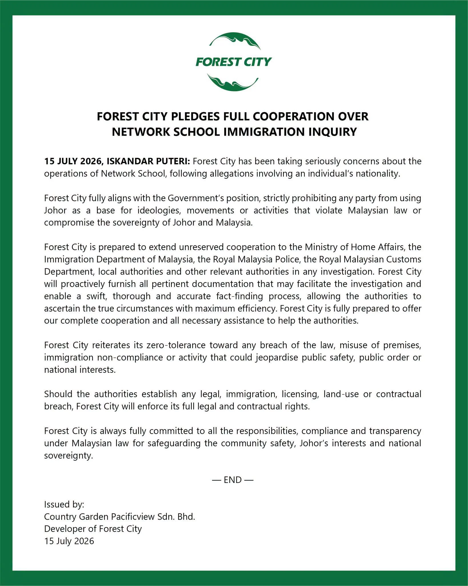  wk forest city statement 