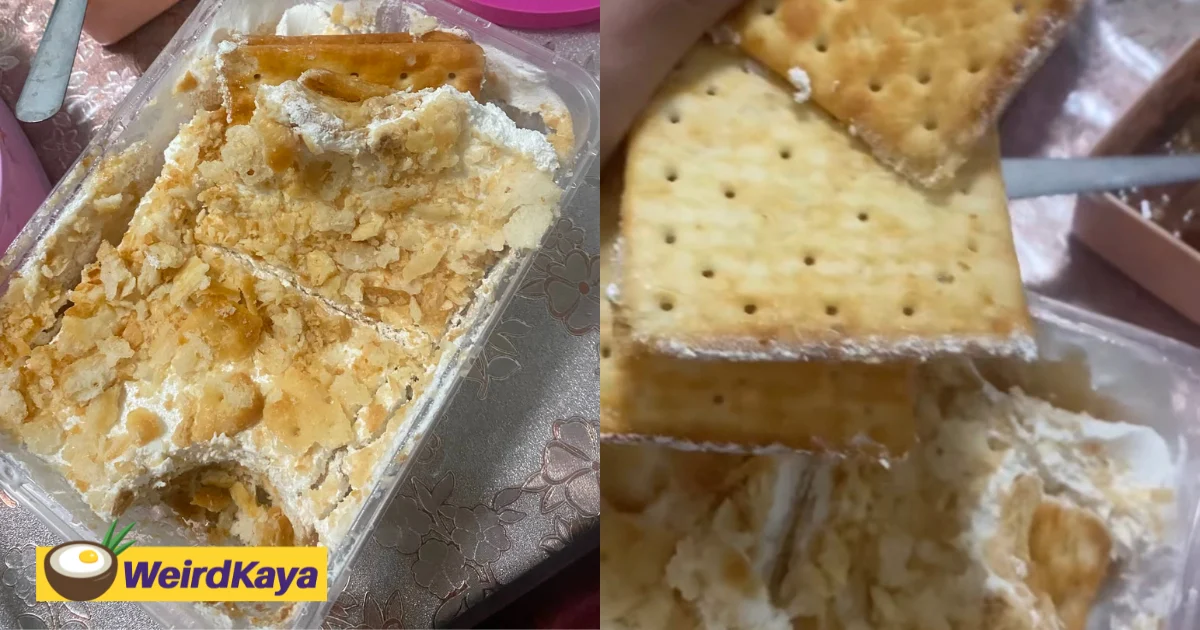 M’sian Woman Feels Cheated After RM10 ‘Cheesekut’ Contains No Cheese, Only Dry Biscuits And Icing | WeirdKaya