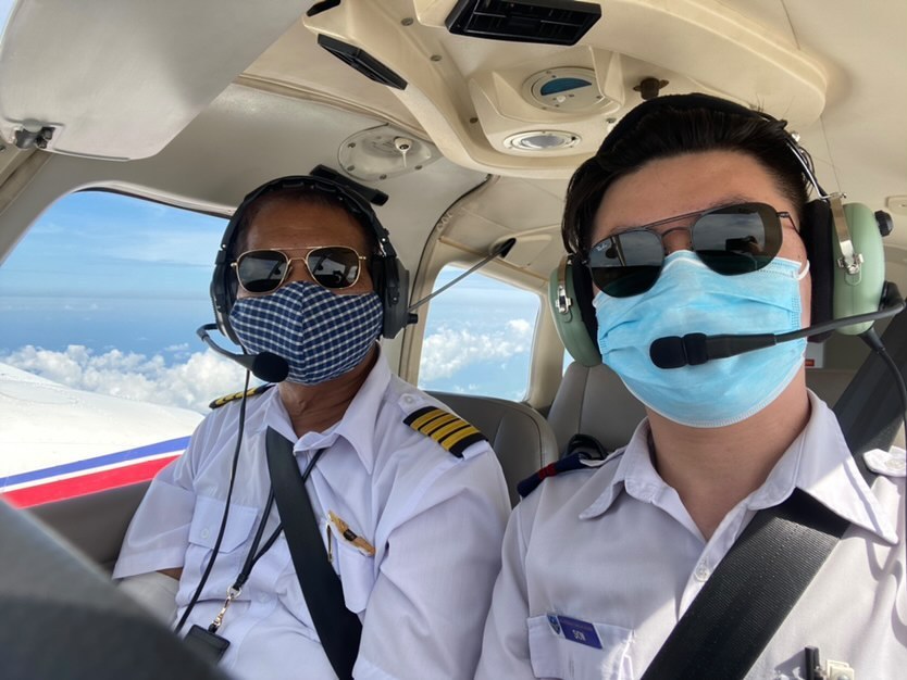 Malaysian pilot flying training