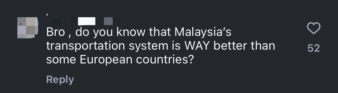 M'sian Says He Wants Better Public Transport System, Gets Criticism & Support From Netizens comment 3