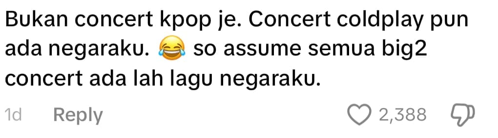 2ne1 concert - indo fan shocked at national anthem in malaysia comment