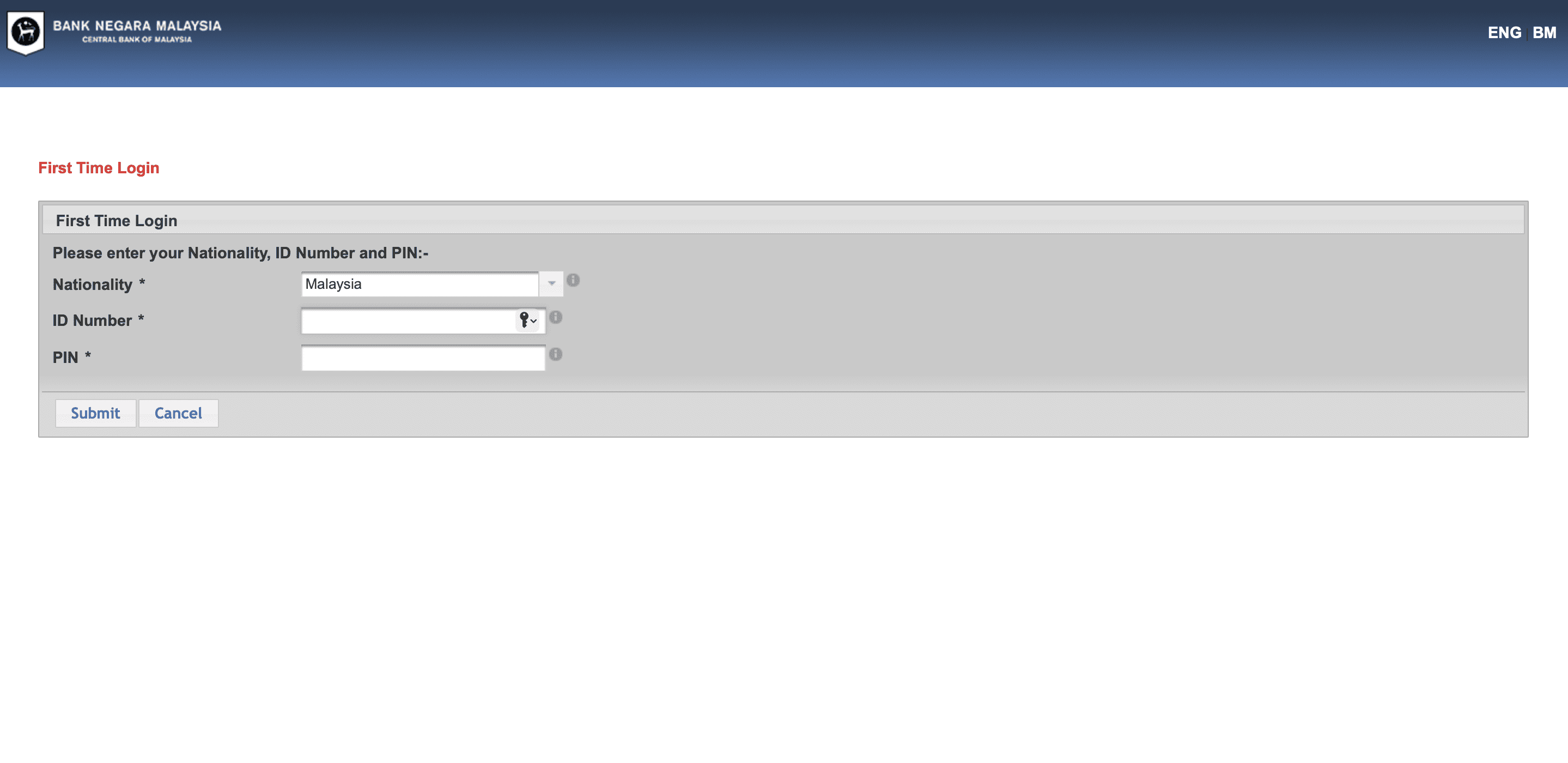 6. First time login