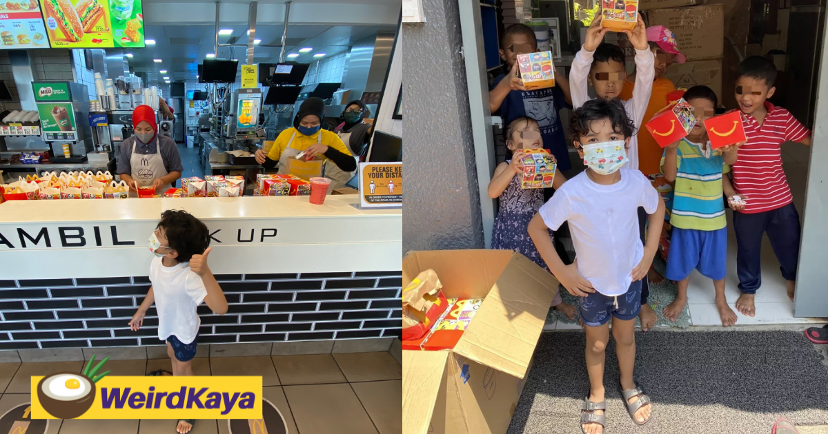 6yo m'sian boy sells off his beloved toys to buy happy meals for orphans to brighten up their day | weirdkaya