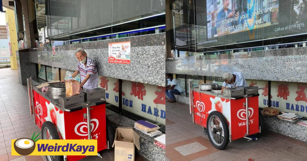 89yo uncle continues to sell ice cream by the roadside for 48 years despite low sales | weirdkaya
