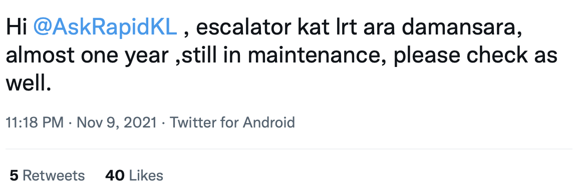 A lrt escalator in kl has been fixing for 5 years and... It's still not fixed yet_comment(2)