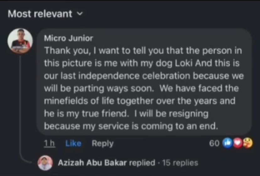 Netizens Saddened Over Loki's Last Moments With Its Owner During National Day Celebration