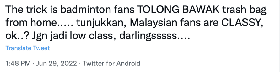 &Quot;Clean Your Own Rubbish!&Quot;— Netizen Chides Badminton Fans For Littering At Malaysia Open 2022 Venue | Weirdkaya