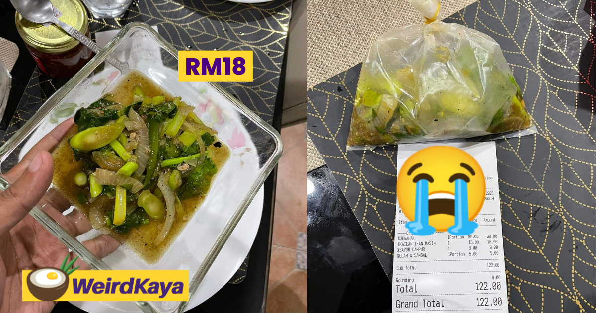 Complaints over small veggie dish costing rm 18 caught kpdnhep's attention | weirdkaya