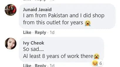 A foreigner's comment after hearing F.O.S Midvalley closing down.