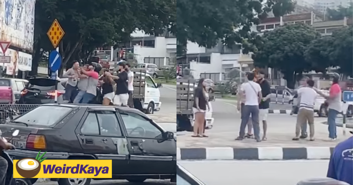 Five arrested for roadside brawl at taman seraya, ampang | weirdkaya