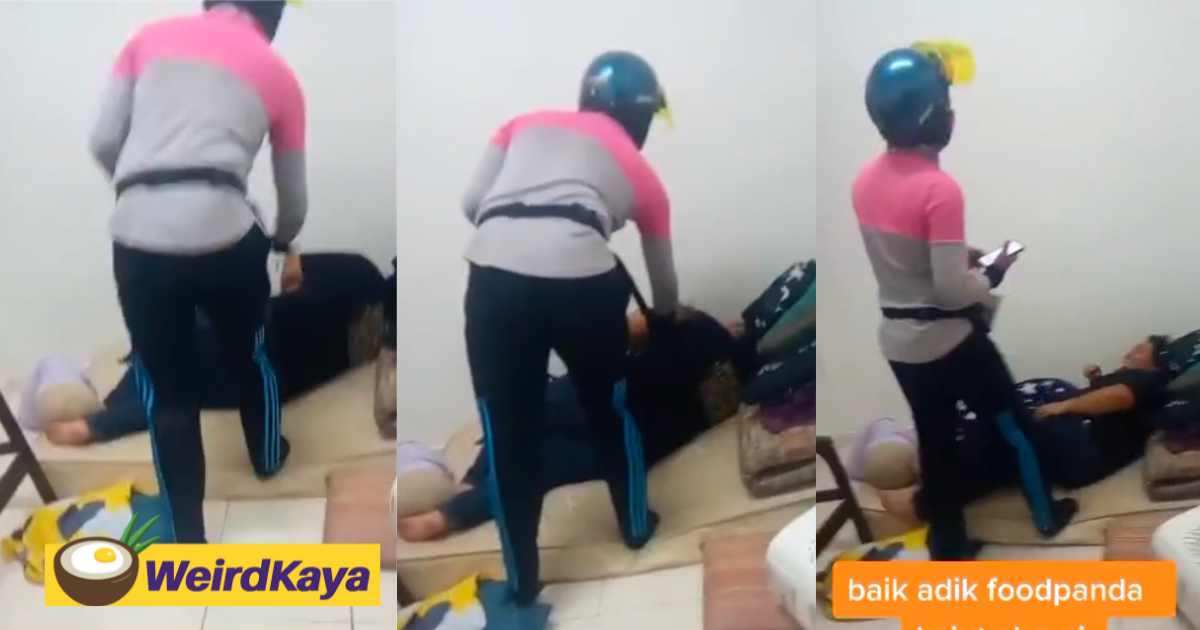 Foodpanda rider enters customer's bedroom to wake him up and deliver his boba | weirdkaya