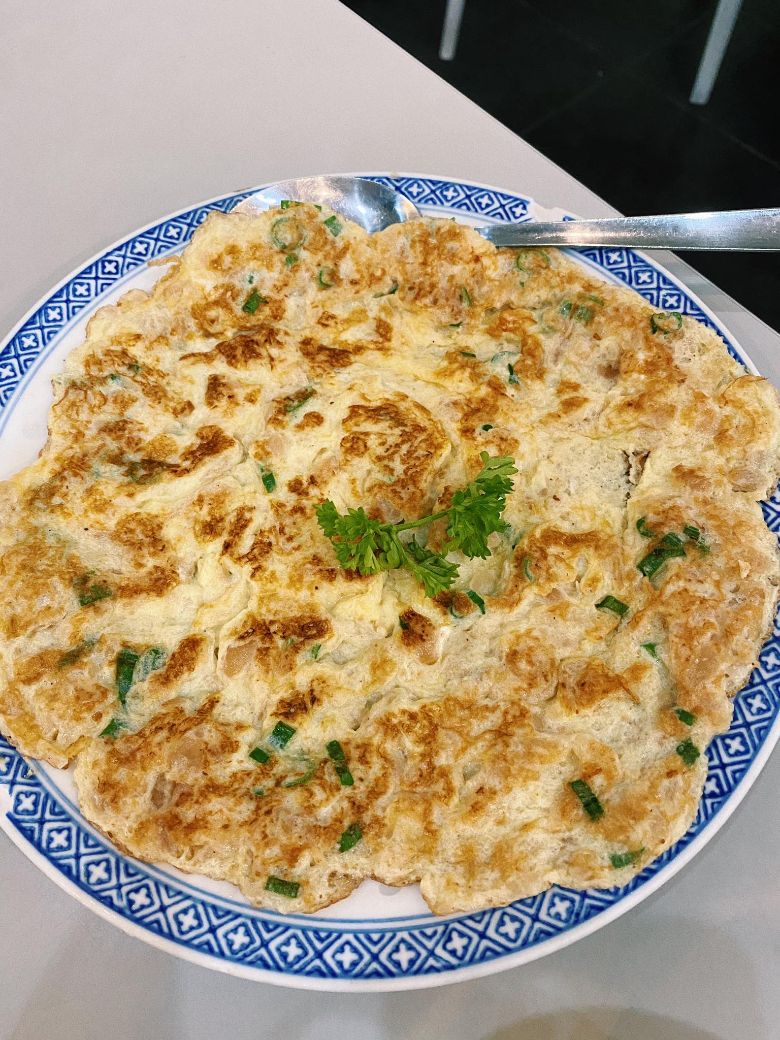 Fried egg with salted turnip teochew laoer