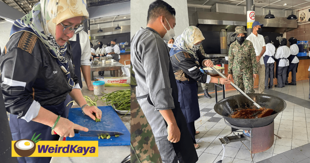 Her Majesty Raja Permaisuri cooks food for flood victims in Pahang