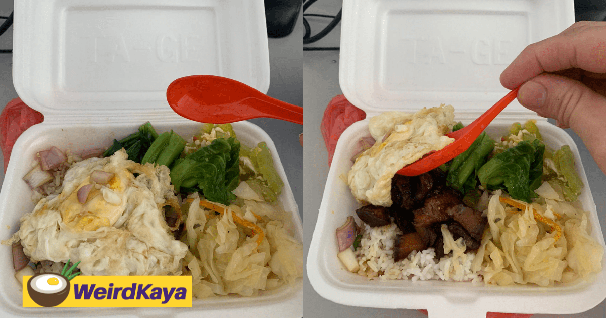 Economy rice seller criticises stingy customer for trying to avoid paying extra for meat