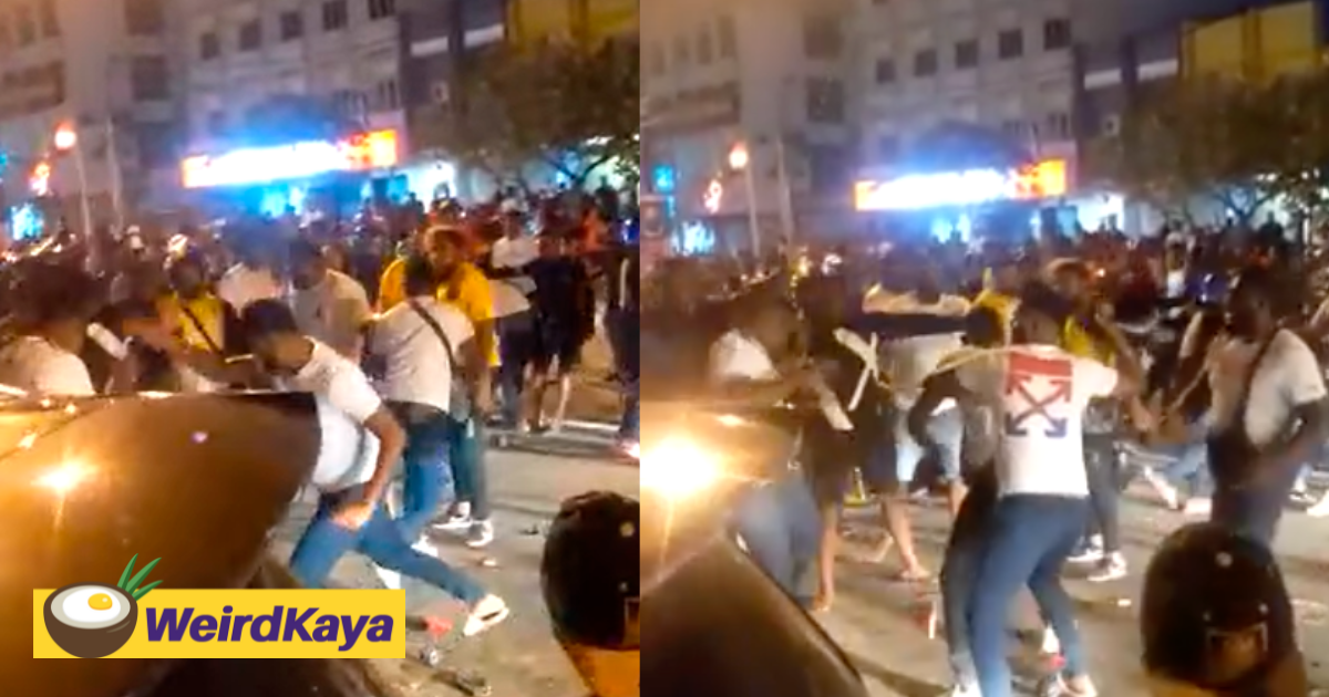 [video] 7 m'sian men arrested for brawling by the roadside in mentakab | weirdkaya