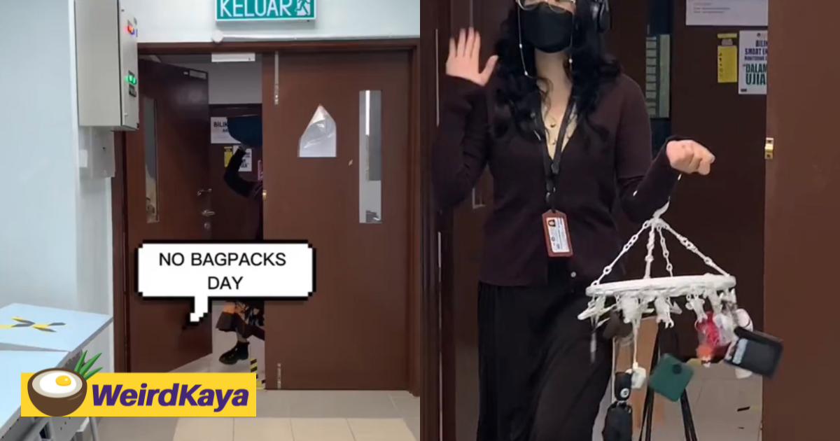 [video] local uni students bring rice cooker, serving lid during 'no backpack day' | weirdkaya
