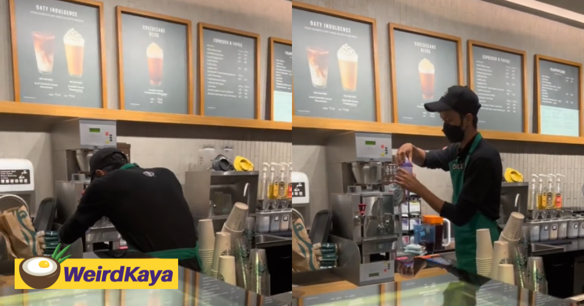  m’sian barista praised for going the extra mile by washing & filling milk bottle with water | weirdkaya
