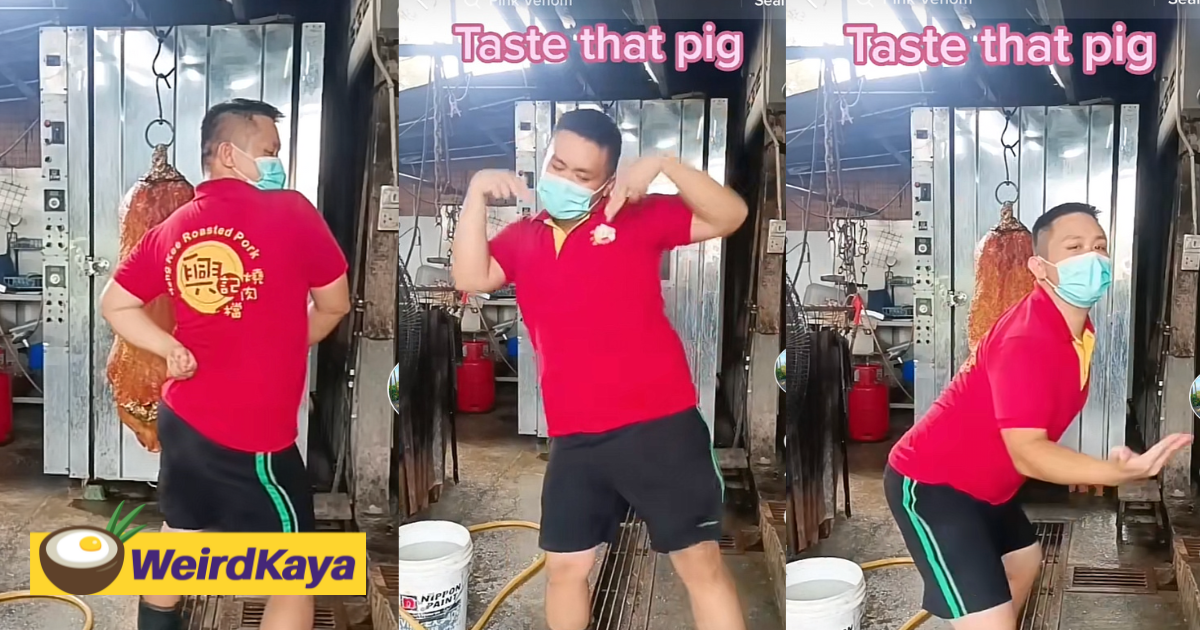 M'sian roasted pork seller goes viral for dancing to blackpink's 'pink venom' | weirdkaya