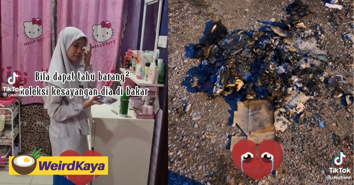 M'sian girl in tears after her dad burns k-pop collectibles behind her back | weirdkaya