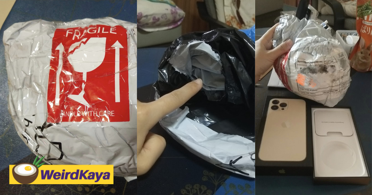 Sg woman receives empty box after paying rm5. 2k for iphone 13 pro max on lazada | weirdkaya