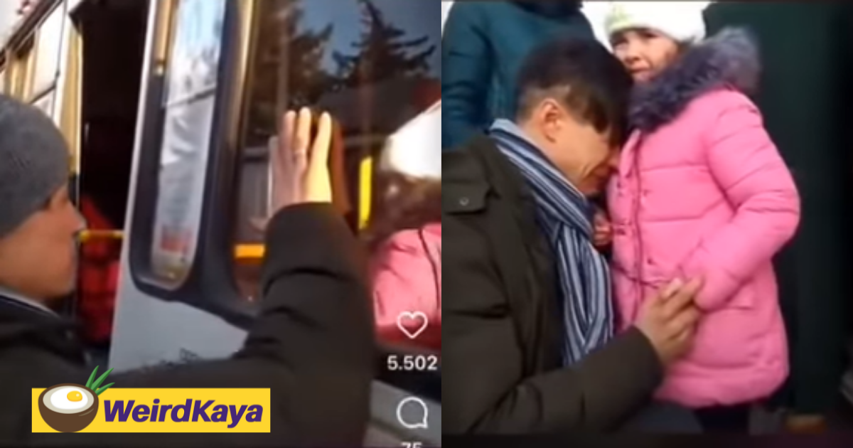 [video] ukrainian soldier bidding his last farewell to his daughter and wife, making us tear up | weirdkaya
