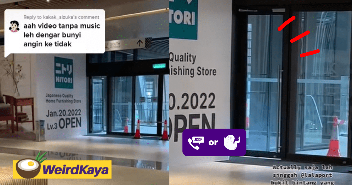 Paranormal or prank? Netizen spots glass door opening and closing on its own at Lalaport Bukit Bintang
