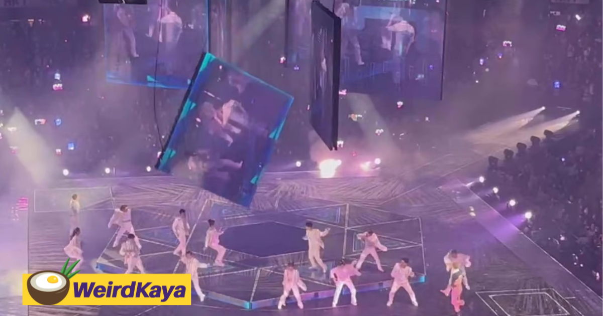 Giant led screen crashes on dancers during mirror concert in horrifying clip | weirdkaya