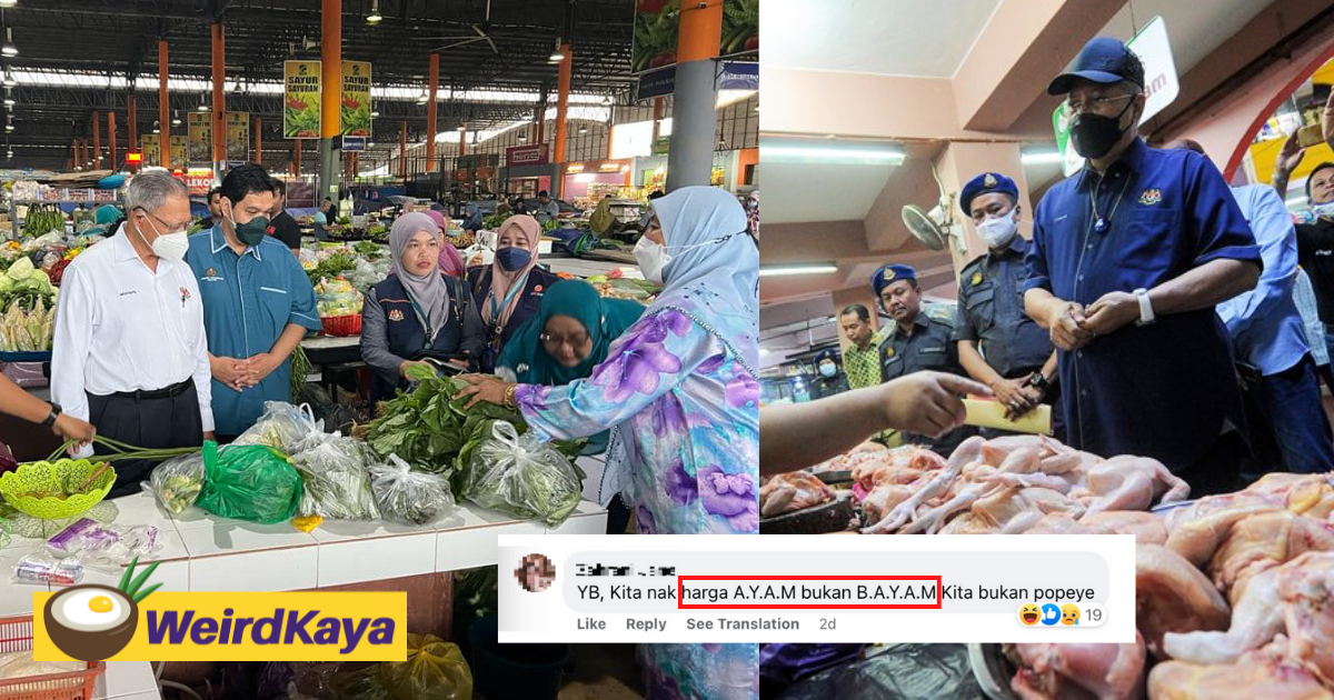 Netizens slammed Mustapa Mohamed about his visits to vegetable stall