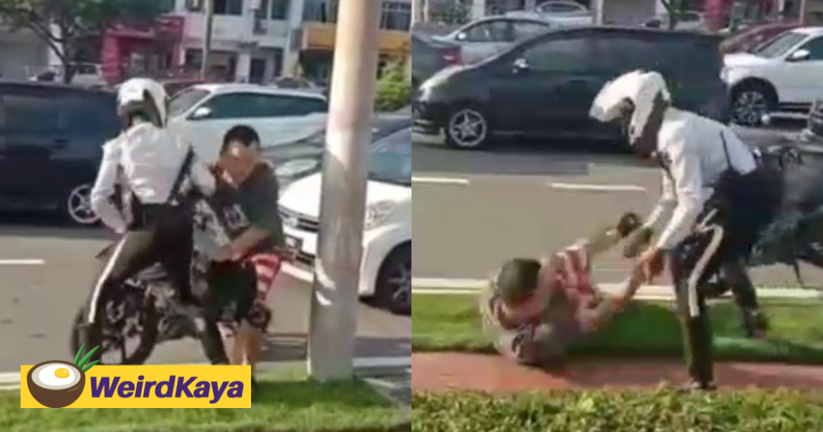 [video] man pushed to the ground by policeman during a scuffle in penang | weirdkaya
