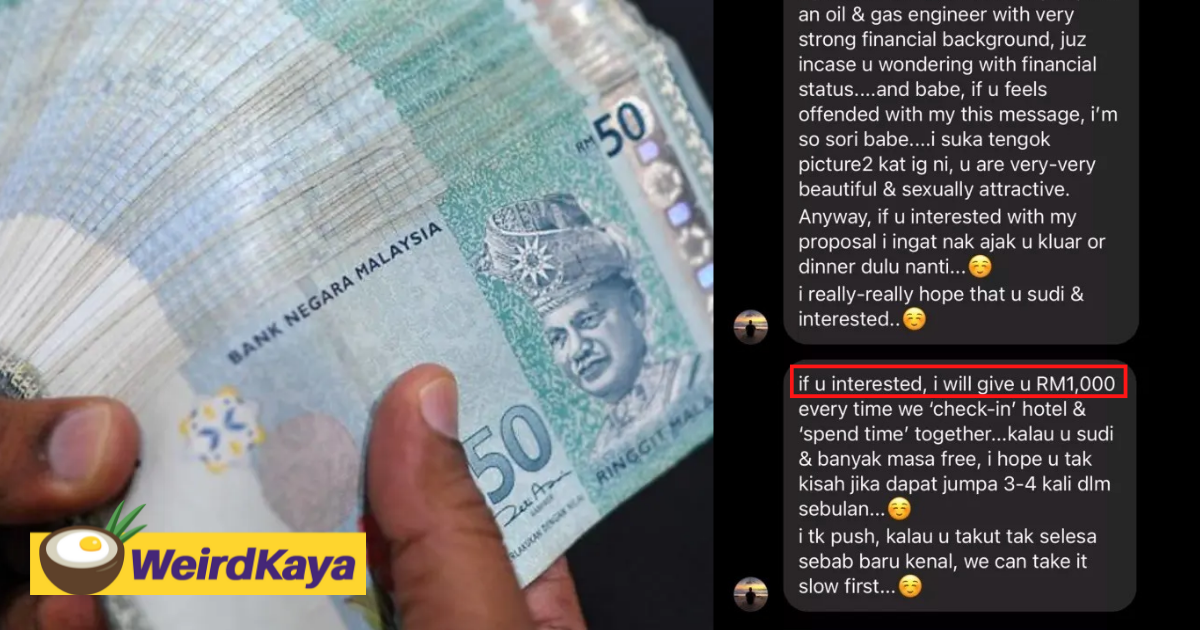 Woman offered rm1k to 
