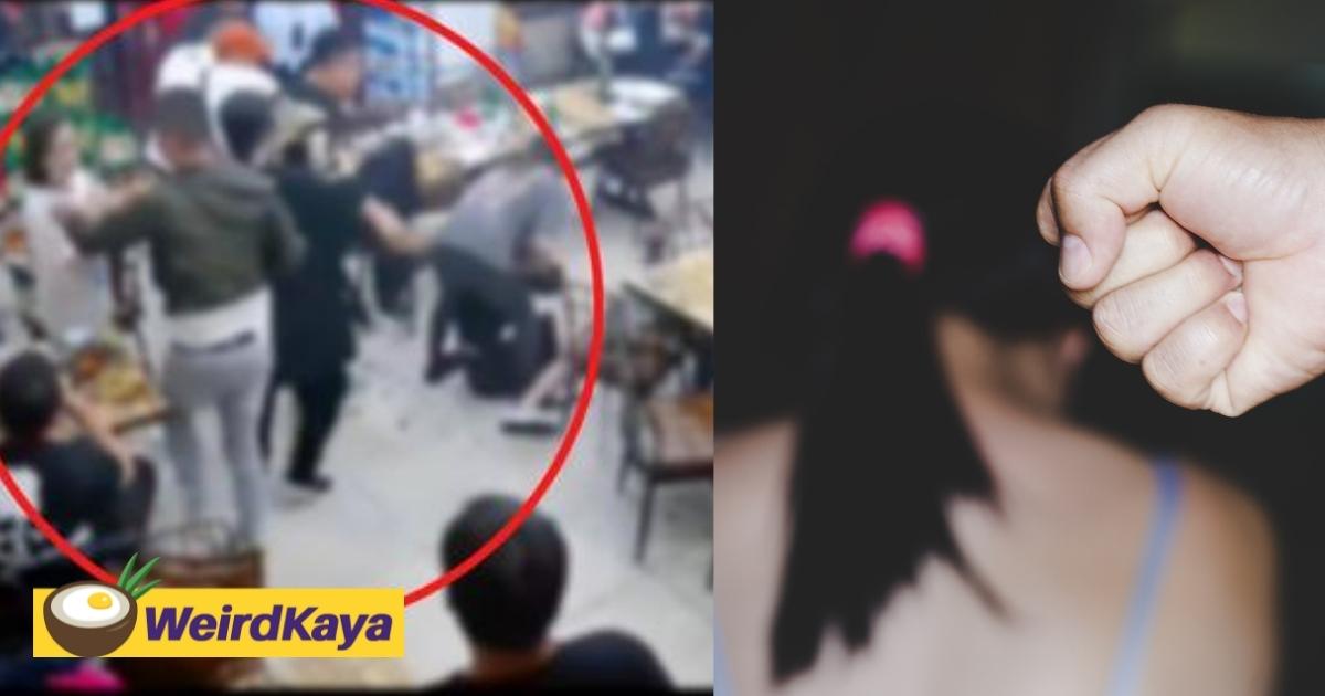 [video] woman viciously attacked by man who molested her at bbq restaurant | weirdkaya