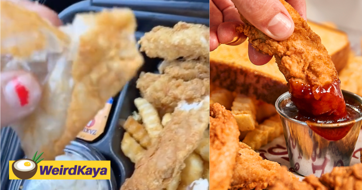  woman gets 'paper-thin' fried chicken which literally had paper in it | weirdkaya