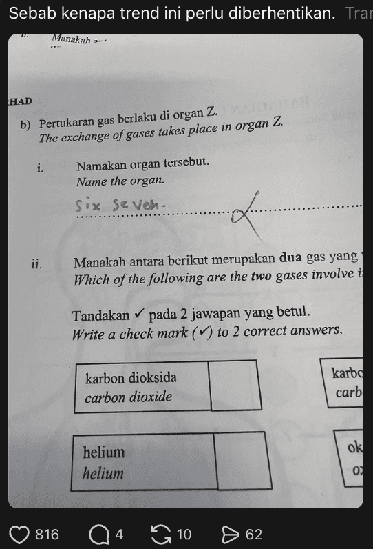 M’sian Teacher Bans Students From Saying Or Doing “67” In Class Or They’ll Have To Copy Lines 200 Times